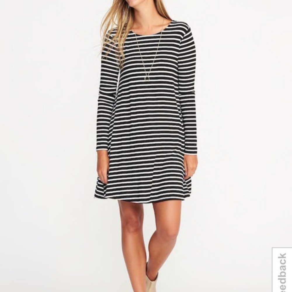 Old Navy Striped Longsleeve Dress